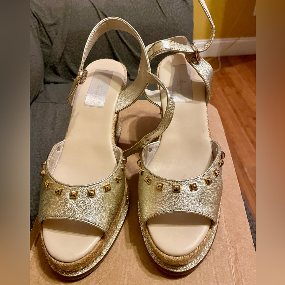 Michelle Lopriore Gold Studded Sandals Alessia